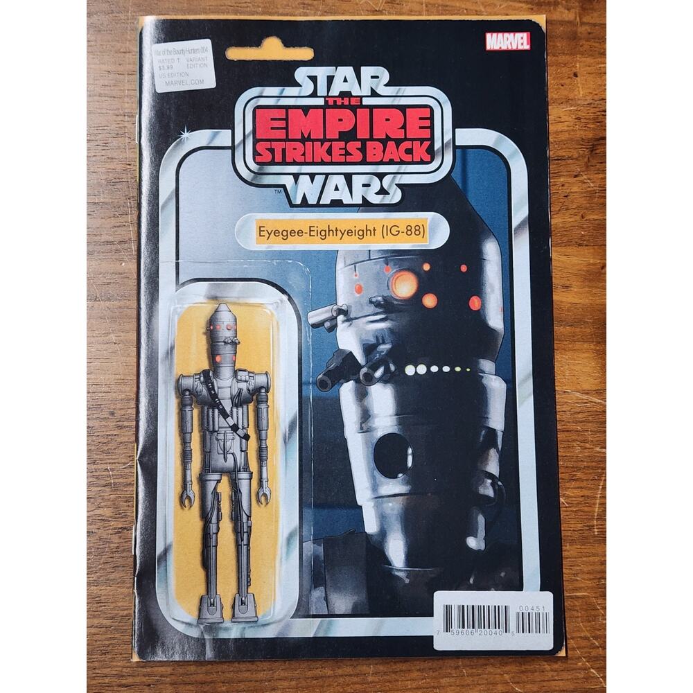 STAR WARS WAR OF THE BOUNTY HUNTERS #004 IG-88 Action Figure Cover Marvel 2021